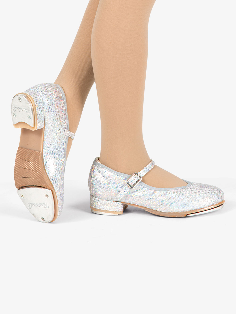 girls silver tap shoes