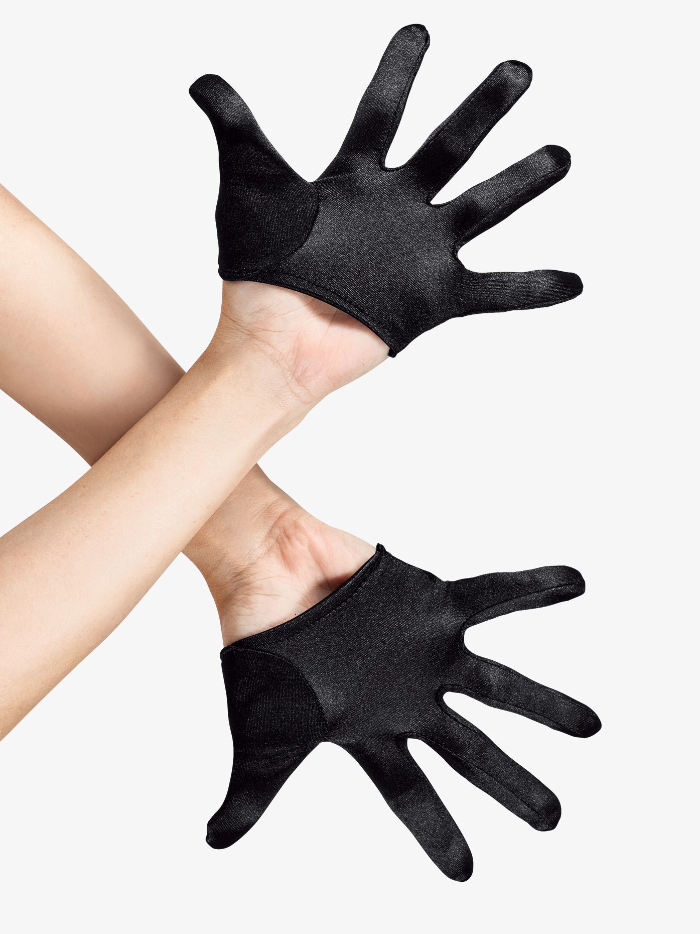 Womens Mini Cropped Satin Gloves - Accessories | Double Platinum LA2137 ...