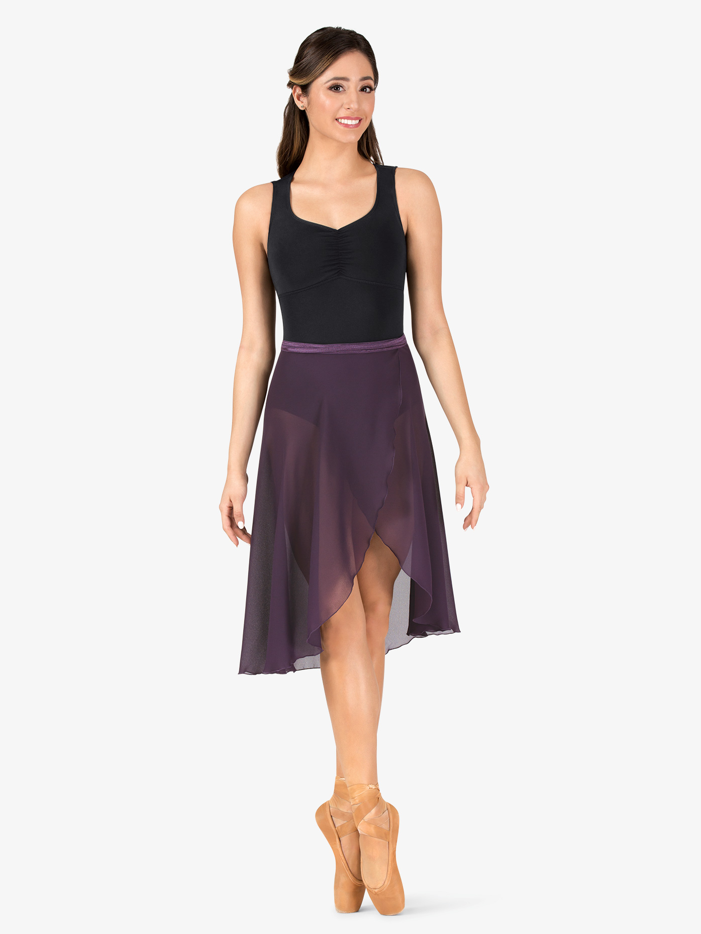 Womens Long Sheer Ballet Wrap Skirt Natalie P69l 