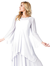 Women\'s Worship Long Sleeve White Tunic
