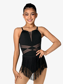 Double Platinum - Womens Curtain Call Fringe Dress