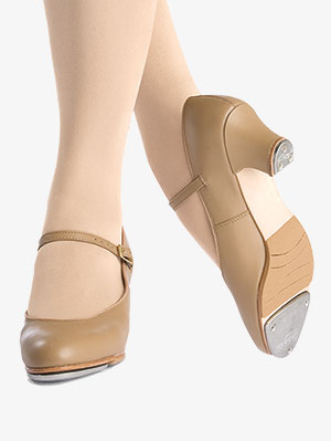 tan heeled tap shoes