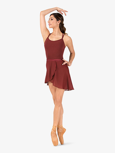 Womens Short Sheer Ballet Wrap Skirt | Natalie P69 | DiscountDance.com