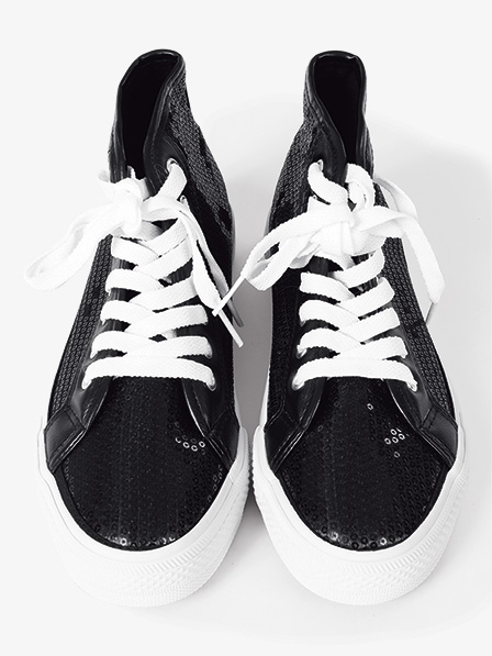 Hi-Top Sequin Sneaker - Shoes | Double Platinum CHUXHIC | DiscountDance.com
