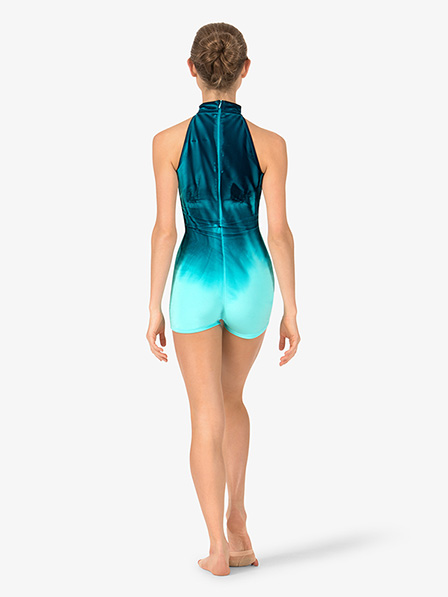 Adult Hand Painted Halter Shorty Unitard
