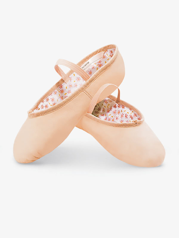 leather pink ballet shoes