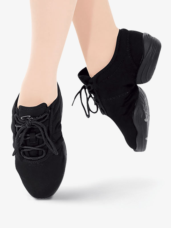 black canvas dance shoes