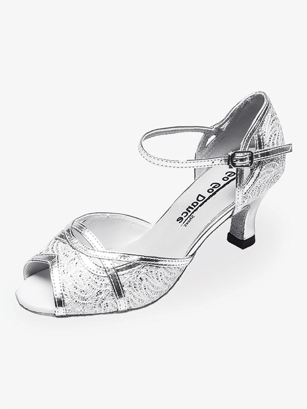 silver glitter tap shoes