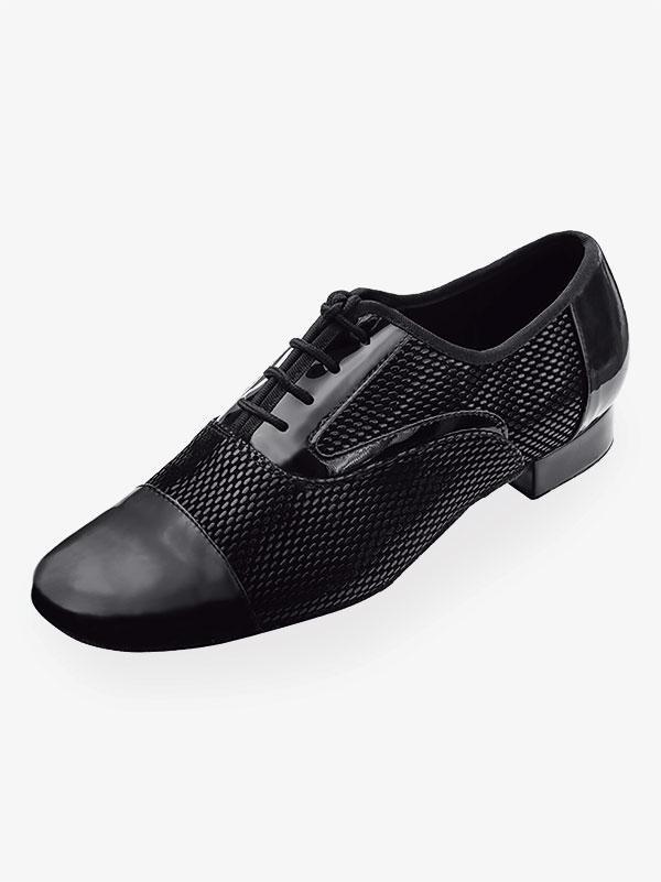mens black and white tap shoes