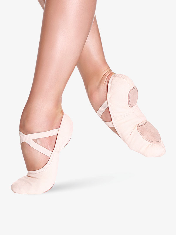 black split sole ballet shoes